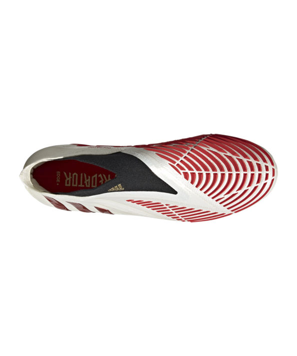 Adidas Predator EDGE+ FG Showdown – Blanco Rojo Oro