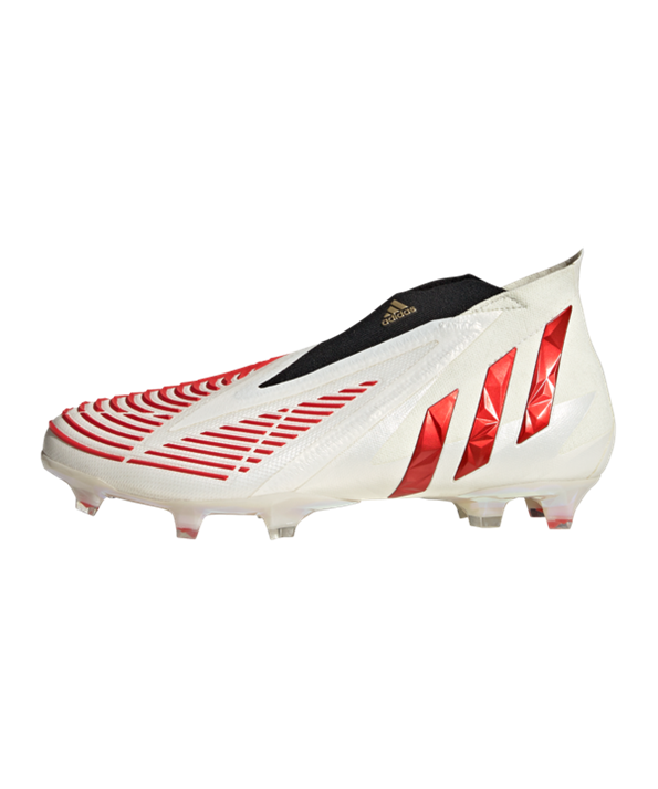 Adidas Predator EDGE+ FG Showdown – Blanco Rojo Oro