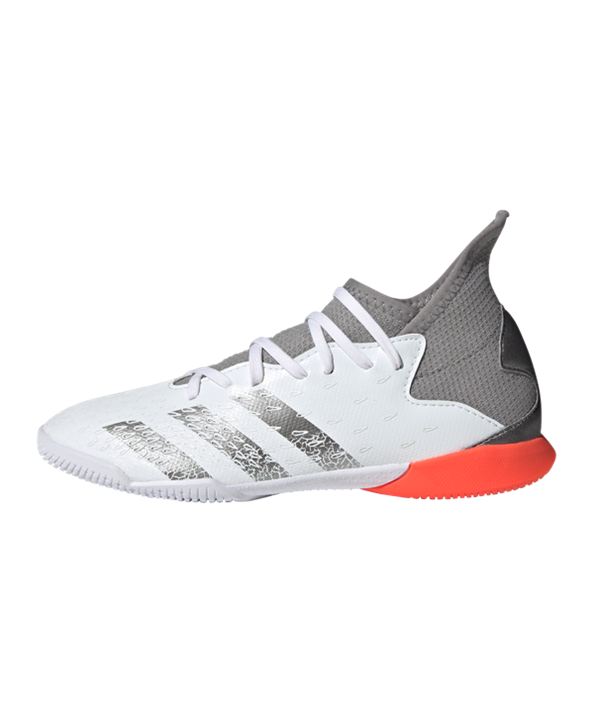 Adidas Predator FREAK.3 IN Halle White Spark J Niños – Blanco Gris Rojo