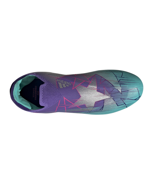 Adidas X SPEEDFLOW+ FG Champions Code J Niños – Violeta Turquesa