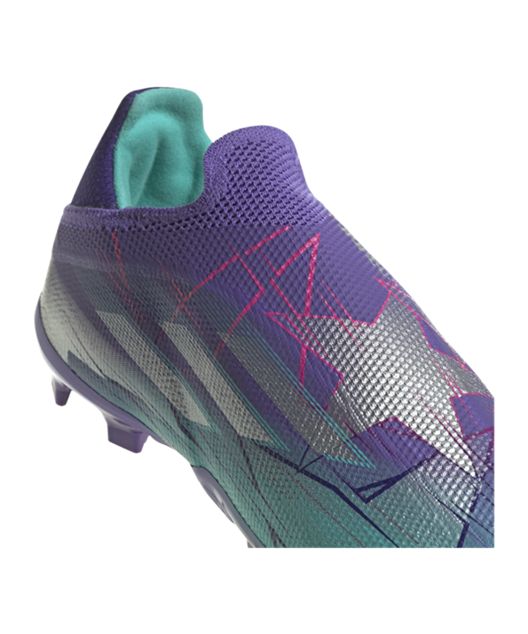 Adidas X SPEEDFLOW+ FG Champions Code J Niños – Violeta Turquesa