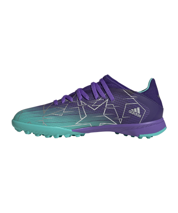 Adidas X SPEEDFLOW.3 TF Champions Code J Niños – Violeta Turquesa