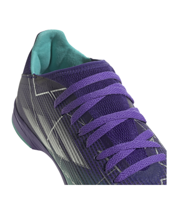 Adidas X SPEEDFLOW.3 TF Champions Code J Niños – Violeta Turquesa