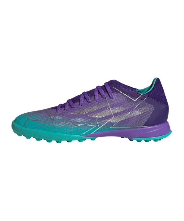 Adidas X SPEEDFLOW.3 TF Champions Code – Violeta Turquesa