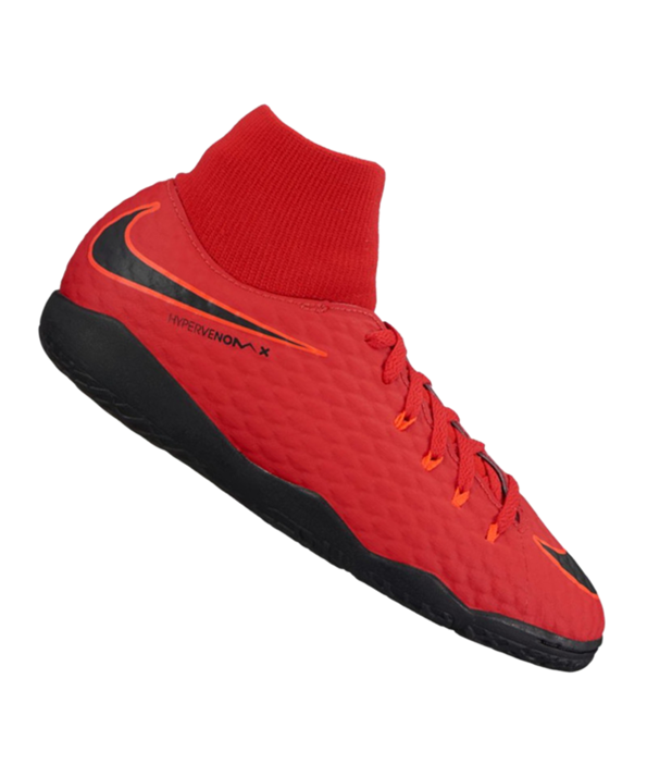 Nike Jr Hypervenom Phelon III DF IC Niños – Rojo F616