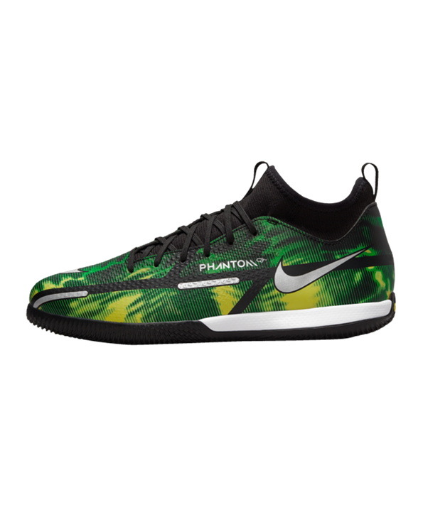 Nike Jr Phantom GT2 Shockwave Academy DF IC Halle Niños – Negro Gris Verde F003