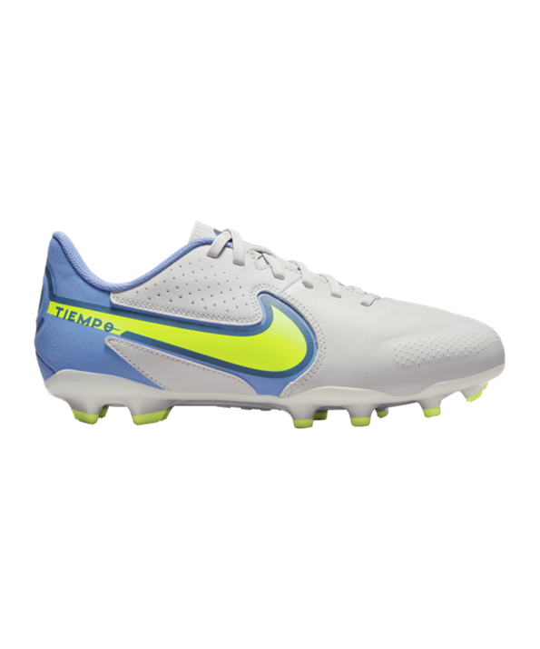 Nike Jr Tiempo Legend IX Recharge Academy FGMG Niños – Gris Amarillo Azul