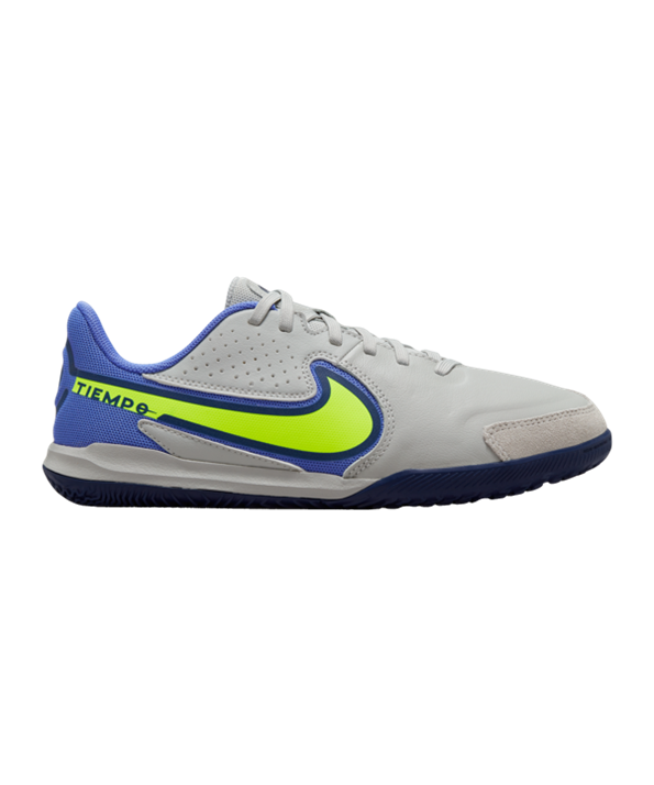 Nike Jr Tiempo Legend IX Recharge Academy IC Halle Niños – Gris Amarillo Azul F075