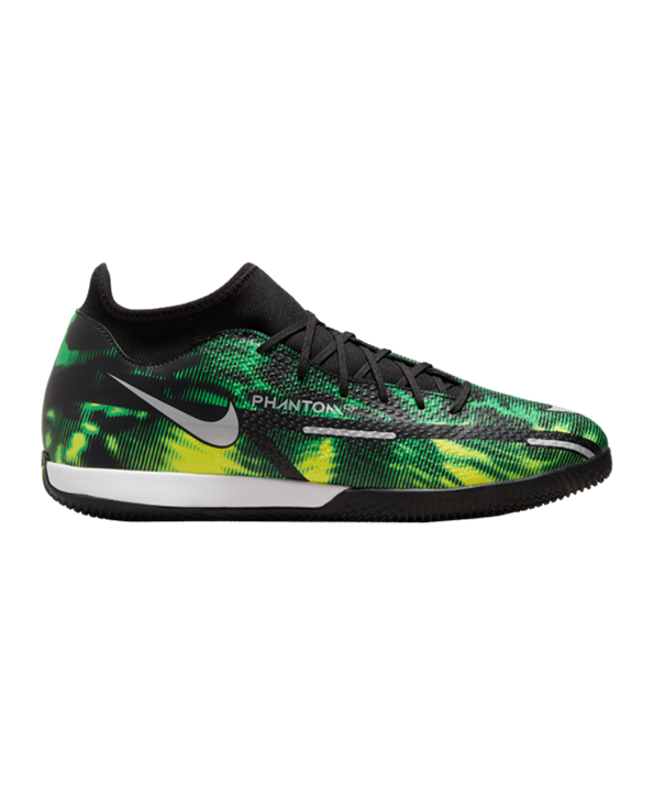 Nike Phantom GT2 Shockwave Academy DF IC Halle – Negro Gris Verde F003