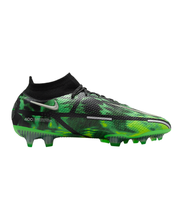 Nike Phantom GT2 Shockwave Elite DF FG – Negro Gris Verde F003