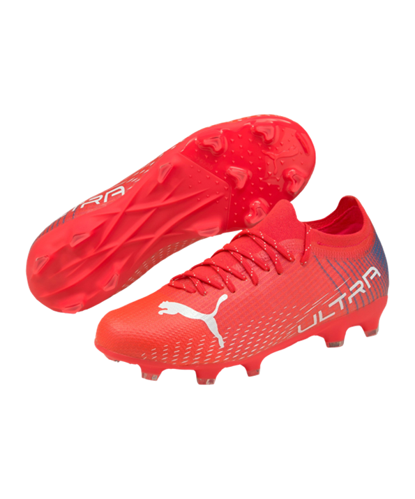 Puma ULTRA 2.3 Faster Football FGAG Niños – Rojo Blanco F01