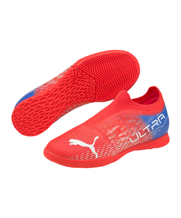 Puma ULTRA 3.3 Faster Football IT Halle Niños – Rojo Blanco F01