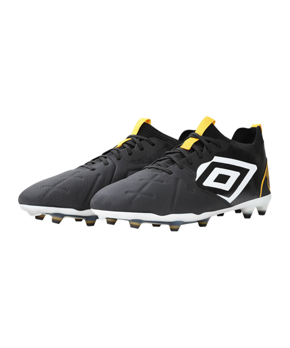 Umbro Tocco II Pro FG – Negro Blanco Amarillo F7EW