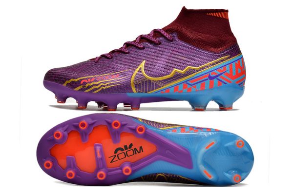 Botas de Fútbol Nike Air Zoom Mercurial Superfly IX Elite AG Morado