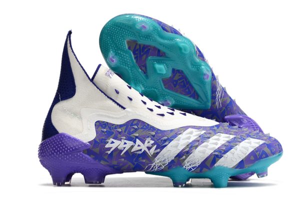 Botas de Fútbol Adidas Predator FREAK + FG Morado Blanco