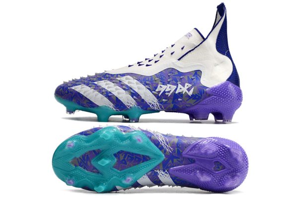 Botas de Fútbol Adidas Predator FREAK + FG Morado Blanco