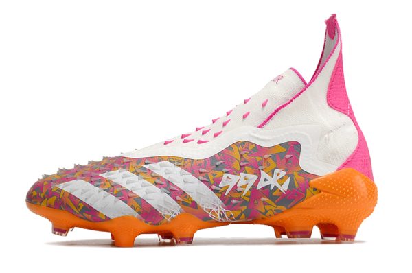 Botas de Fútbol Adidas Predator FREAK + FG Naranja Blanco Morado