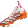 Botas de Fútbol Adidas Predator FREAK + FG Naranja Blanco Morado