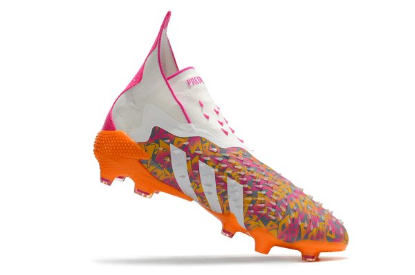 Botas de Fútbol Adidas Predator FREAK + FG Naranja Blanco Morado