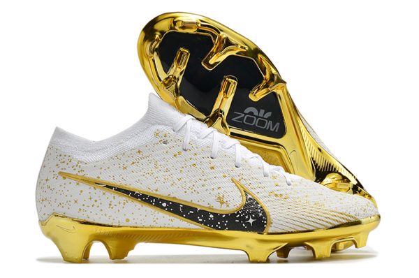 Botas de Fútbol Nike Air Zoom Mercurial Superfly IX Elite FG Blanco Dorado