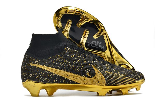 Botas de Fútbol Nike Air Zoom Mercurial Superfly IX Elite Negro Dorado