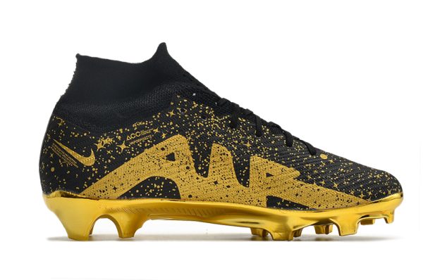 Botas de Fútbol Nike Air Zoom Mercurial Superfly IX Elite Negro Dorado