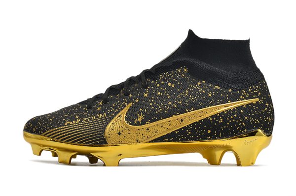 Botas de Fútbol Nike Air Zoom Mercurial Superfly IX Elite Negro Dorado