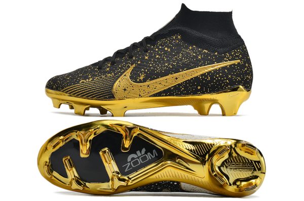 Botas de Fútbol Nike Air Zoom Mercurial Superfly IX Elite Negro Dorado