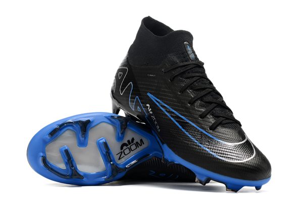 Botas de Fútbol Nike Zoom Vapor 15 Elite SE FG Hombres Negro Azul