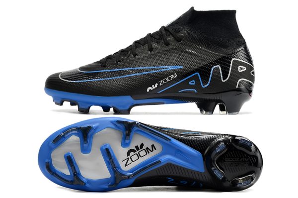 Botas de Fútbol Nike Zoom Vapor 15 Elite SE FG Hombres Negro Azul