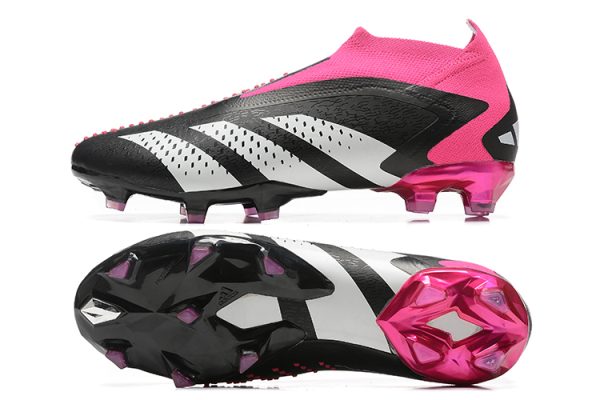 Botas de Fútbol Adidas PREDATOR ACCURACY+ FG Negro Rosa Blanco