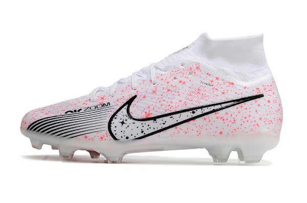 Botas de Fútbol Nike Air Zoom Mercurial Superfly IX Elite FG Blanco Rojo