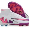 Botas de Fútbol Nike Air Zoom Mercurial Superfly IX Elite FG Hombres Blanco Rosa Púrpura