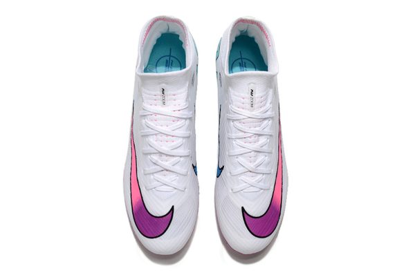 Botas de Fútbol Nike Air Zoom Mercurial Superfly IX Elite FG Hombres Blanco Rosa Púrpura