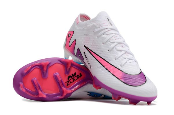 Botas de Fútbol Nike Air Zoom Mercurial Vapor XV Elite AG Blanco Rosa Morado