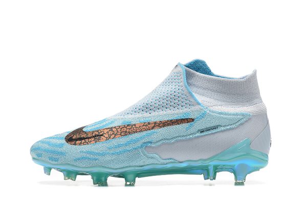 Botas de Fútbol Nike Phantom GX Elite FG Azul Blanco Dorado