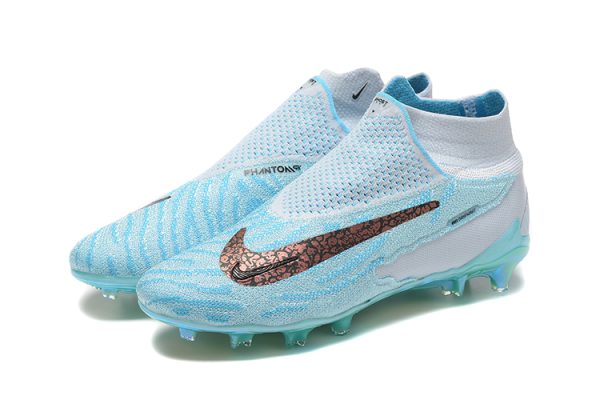 Botas de Fútbol Nike Phantom GX Elite FG Azul Blanco Dorado