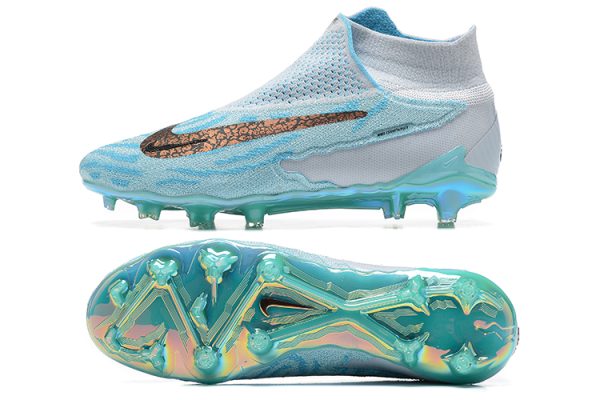 Botas de Fútbol Nike Phantom GX Elite FG Azul Blanco Dorado