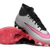 Botas de Fútbol Nike Air Zoom Mercurial Superfly IX Elite AG Plata Negro Rosa