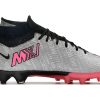 Botas de Fútbol Nike Air Zoom Mercurial Superfly IX Elite AG Plata Negro Rosa