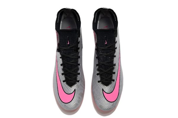 Botas de Fútbol Nike Air Zoom Mercurial Superfly IX Elite AG Plata Negro Rosa