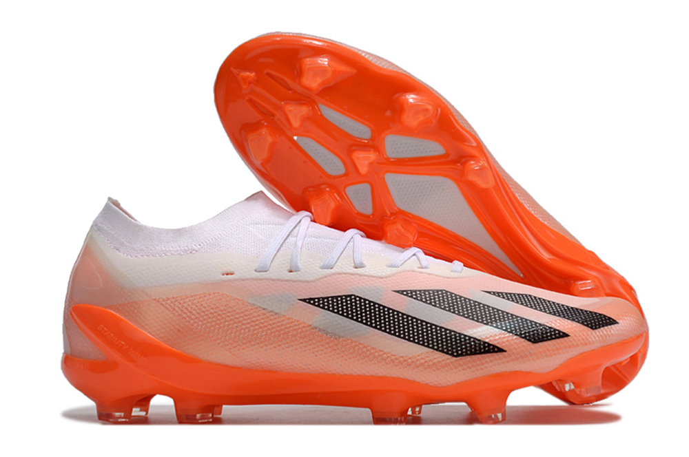 Botas de Fútbol Adidas x23crazyfast.1 FG Rosa Naranja Blanco