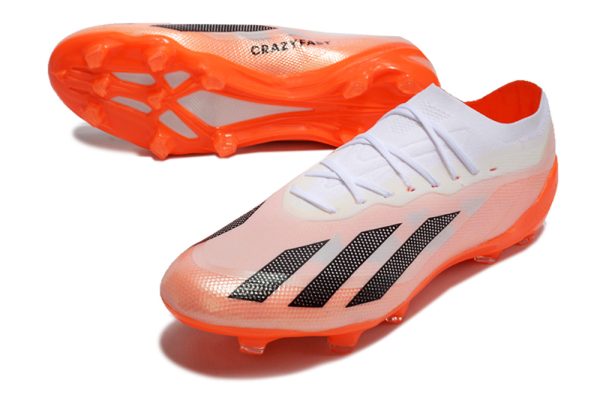 Botas de Fútbol Adidas x23crazyfast.1 FG Rosa Naranja Blanco