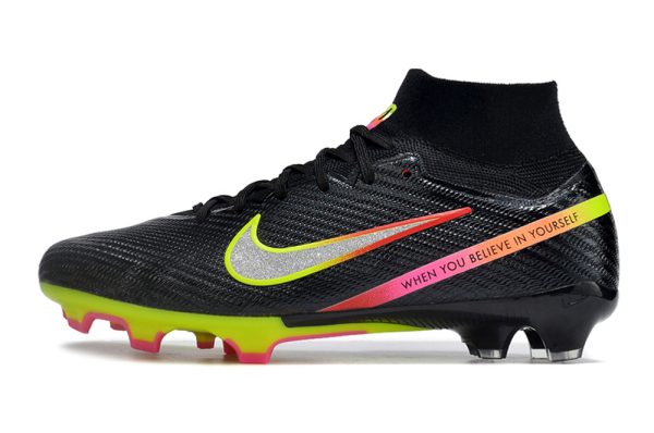 Botas de Fútbol Nike Air Zoom Mercurial Superfly IX Elite FG Negro Verde Rosa