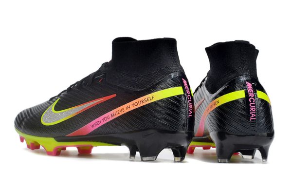 Botas de Fútbol Nike Air Zoom Mercurial Superfly IX Elite FG Negro Verde Rosa