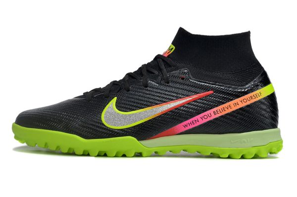 Botas de Fútbol Nike Air Zoom Mercurial Vapor XV Elite TF – Negro Verde Rosa