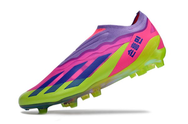 Botas de Fútbol adidas X Crazyfast.1 Laceless FG Green  Rose  Purple