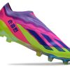 Botas de Fútbol adidas X Crazyfast.1 Laceless FG Green  Rose  Purple