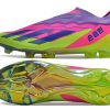 Botas de Fútbol adidas X Crazyfast.1 Laceless FG Green  Rose  Purple