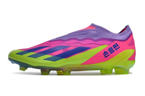 Botas de Fútbol adidas X Crazyfast.1 Laceless FG Green  Rose  Purple